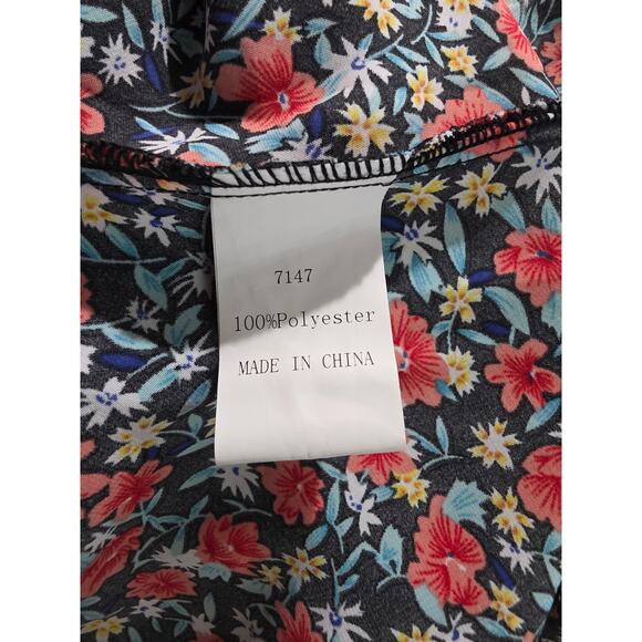 PRETTY GARDEN Navy Ground Floral Prt All Over-Smocking Dress - Picture 4 of 4